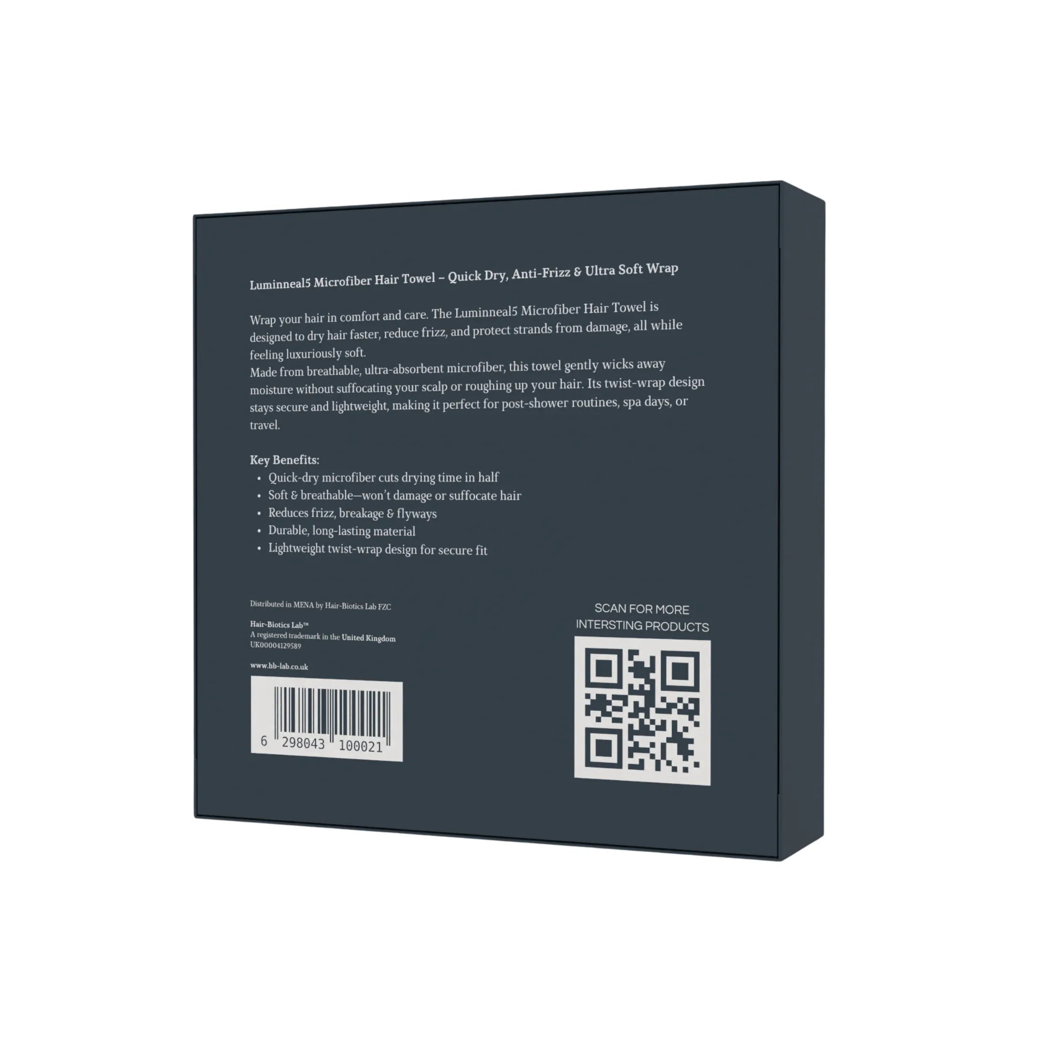 back of Luminneal5 Beige folded microfiber towel  package Luminneal5 Microfiber Hair Towel – Quick Dry, Anti-Frizz Ultra Soft Wrap Hair-Care vpwvuf-su.myshopify.com Luminneal5 Microfiber Hair Towel – Quick Dry, Anti-Frizz Ultra Soft Wrap Hair-Care vpwvuf-su.myshopify.com